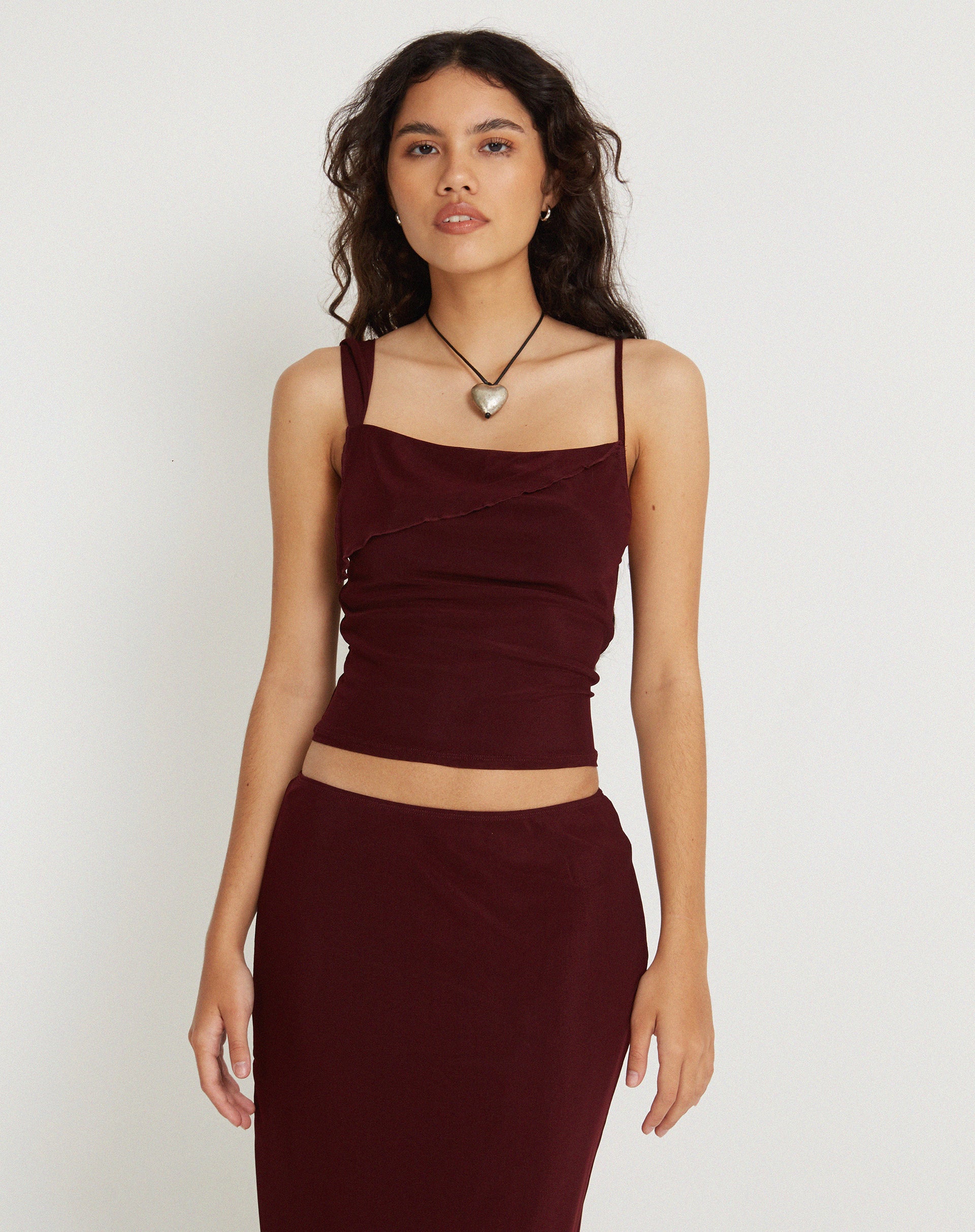 Mesh Burgundy Crop Top Sambu motelrocks