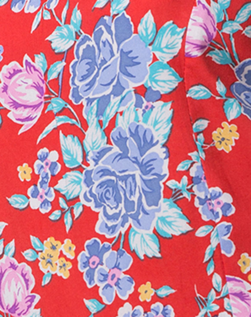 Image of Samitta Cold Shoulder Playsuit in Vintage Fleur