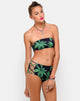 Image of Sandrift Strapless Bikini Bottom in Palm Leaf Green
