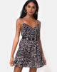 Image of Sanna Slip Dress in Leopard Grey