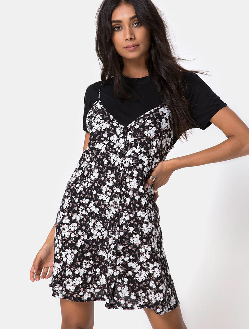 Sanna Slip Dress in Dark Wild Flower – motelrocks.com