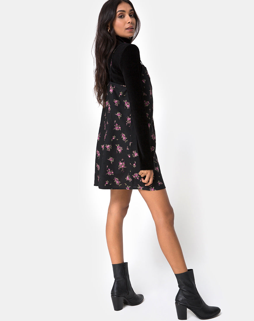 Image of Sanna Slip Dress in Sohey Rose Black