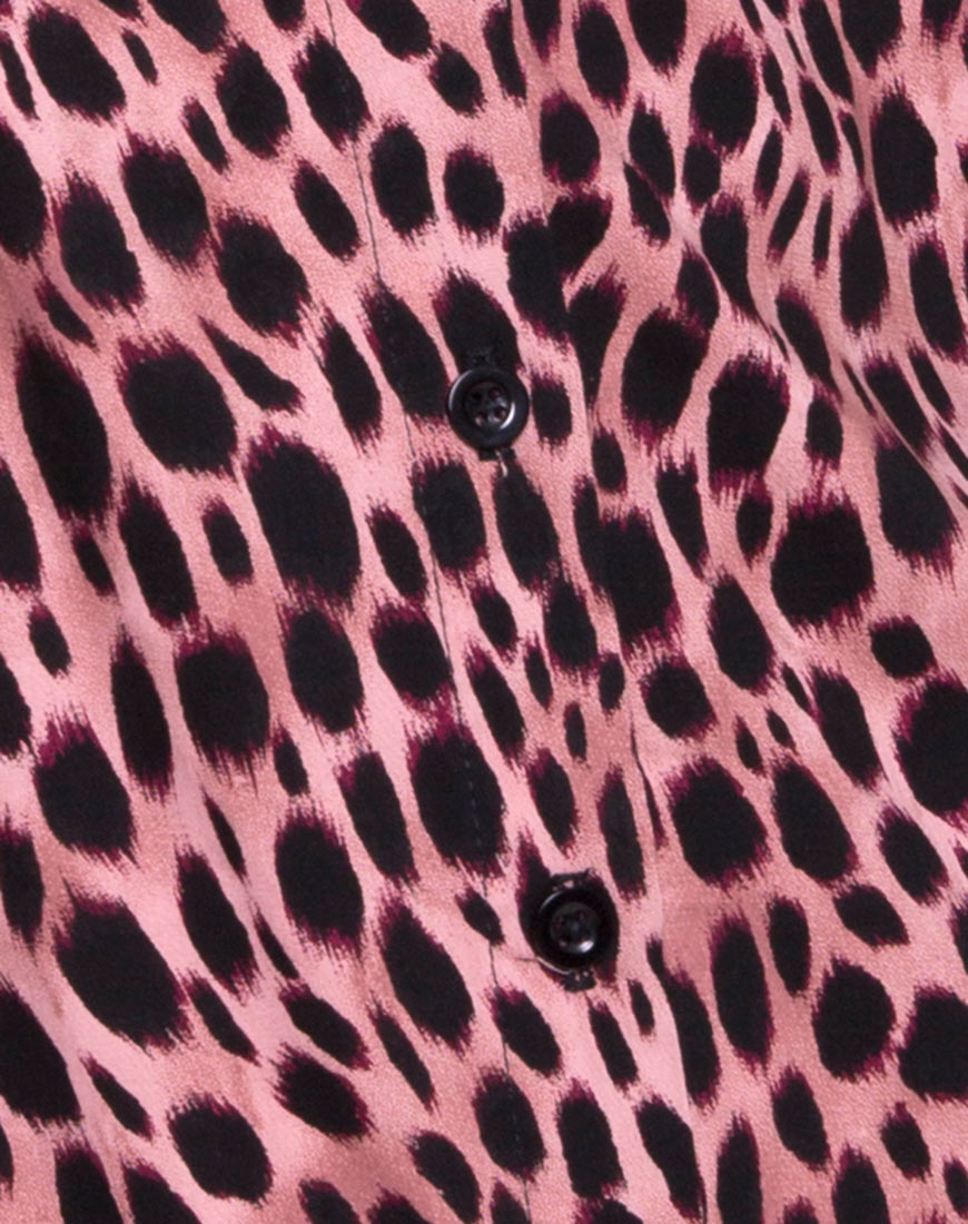 Image of Sanna Slip Dress in Pink Cheetah