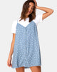 Image of Sanna Slip Dress in Skater Polka Blue