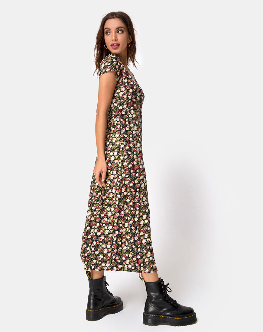 Image of Sanrin Midi Dress in Courtney Floral