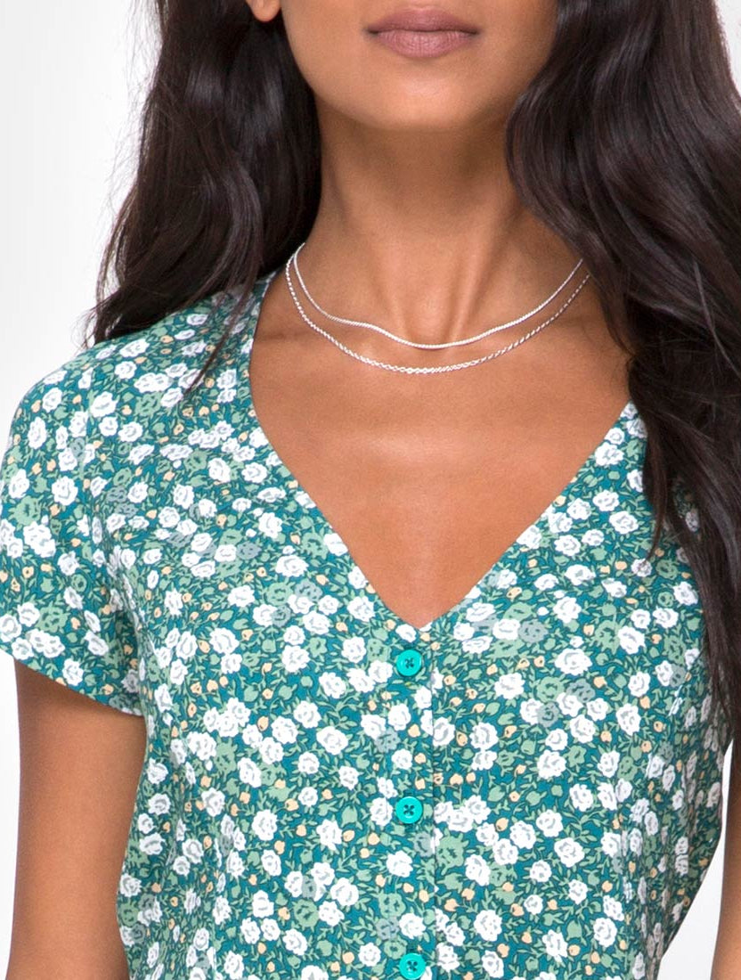 Vestido Sanrin Midi en Wild Fleur Granate