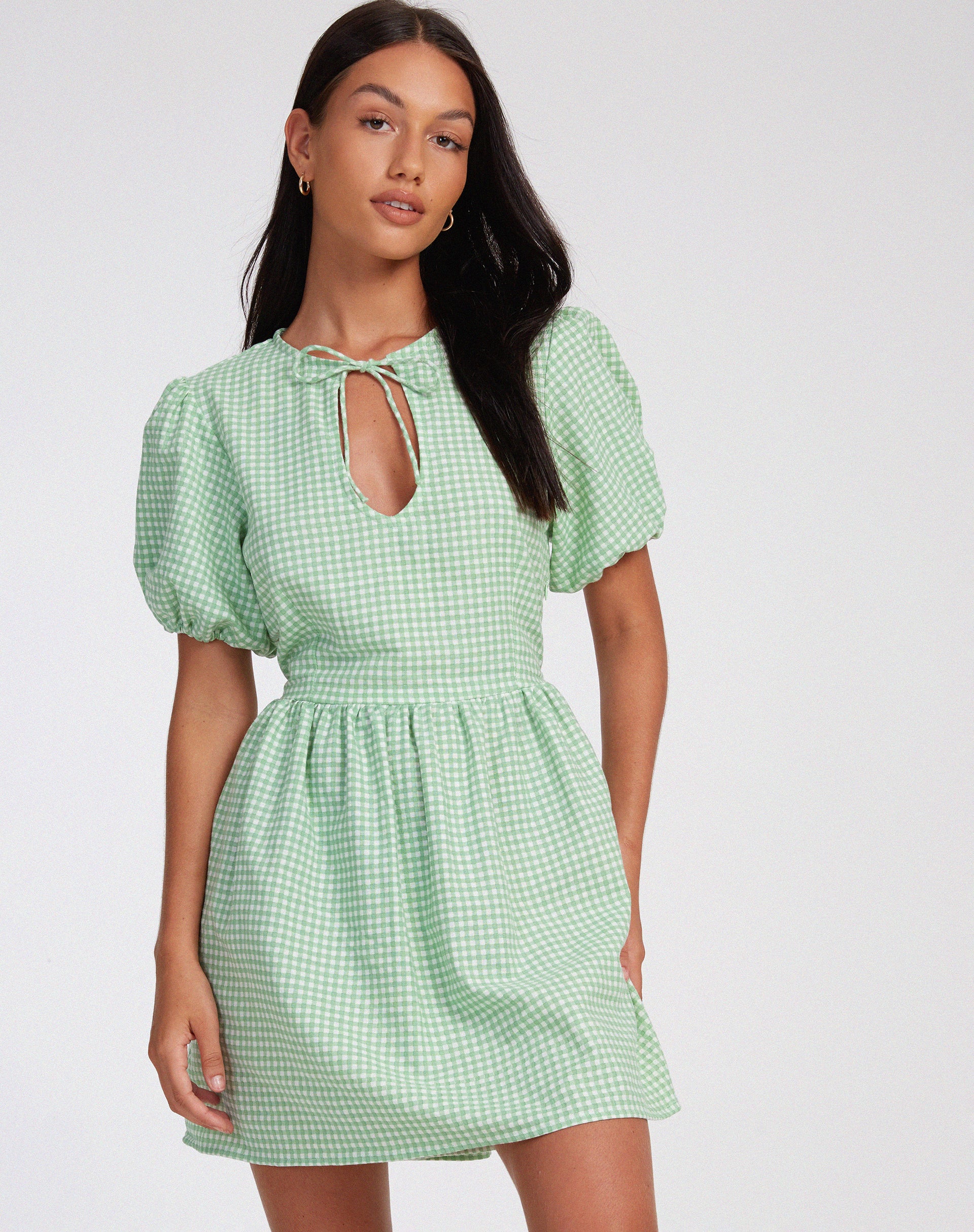 dark green gingham dress Women's Talk Birdie to Me Green Gingham Sleeveless Maxi Dress | Size: L
