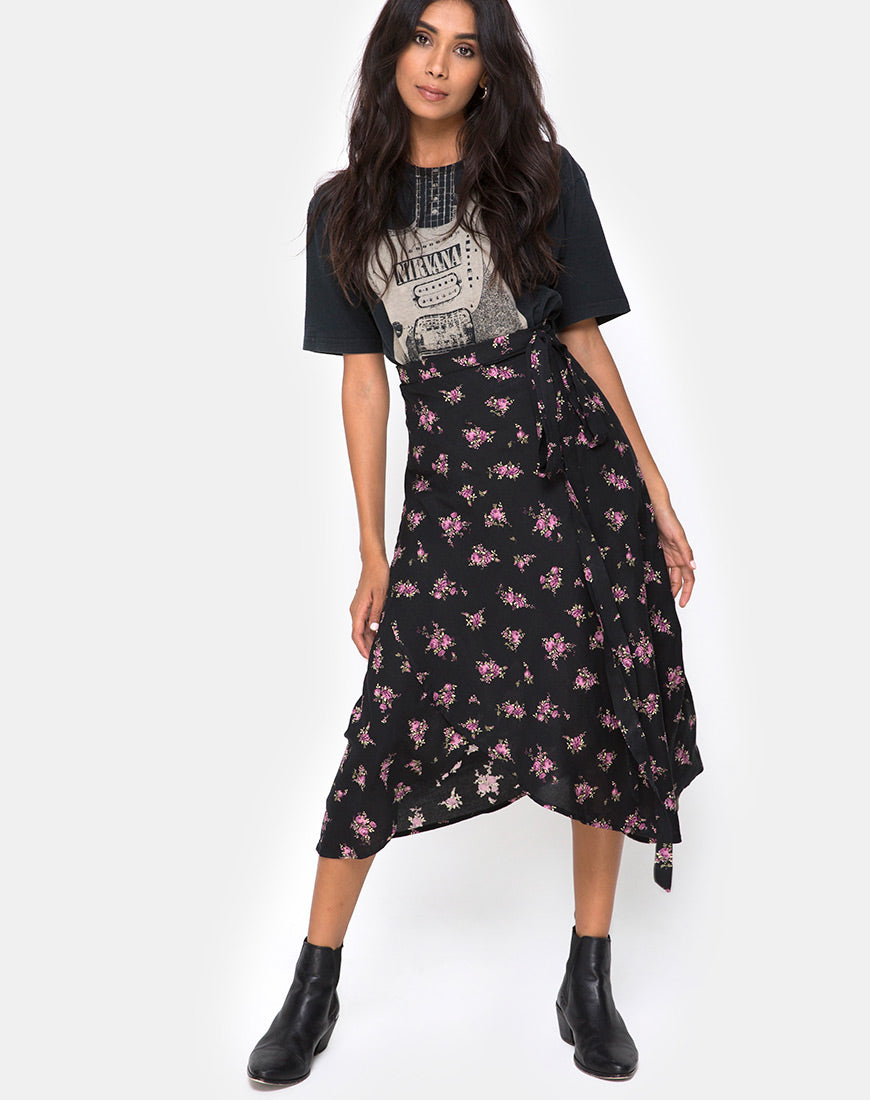 Image of Satha Skirt in Sohey Rose Black