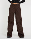 Image of Saul Cargo Trouser in Dark Brown