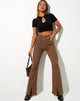 Image of Seam Split Jeans in Rich Brown