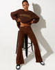 Image of Sekar Flare Trouser in Cocoa