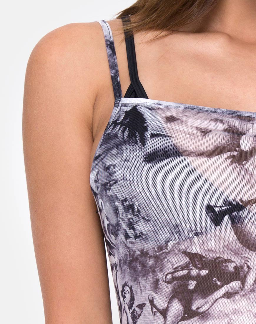 Image of Saleh Bodycon Dress in Cherub Mesh