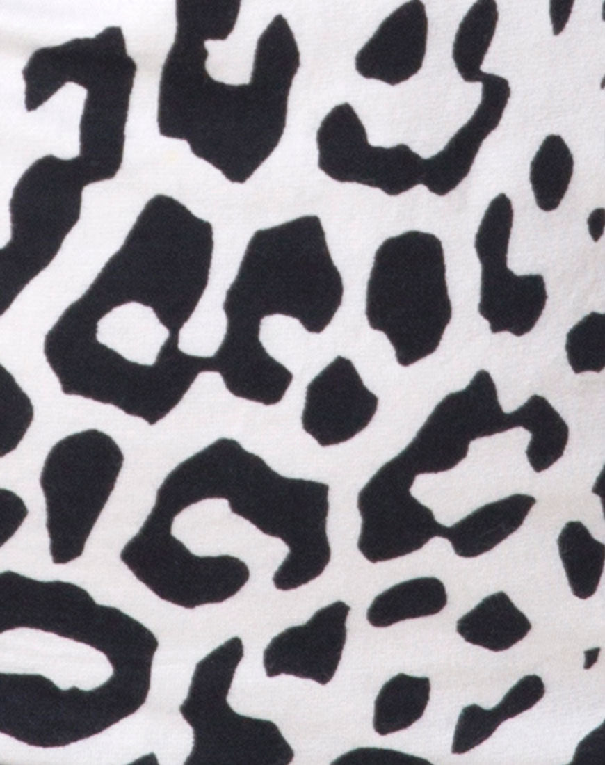Image of Selest Bodycon Dress in Mono Animal Grey and White
