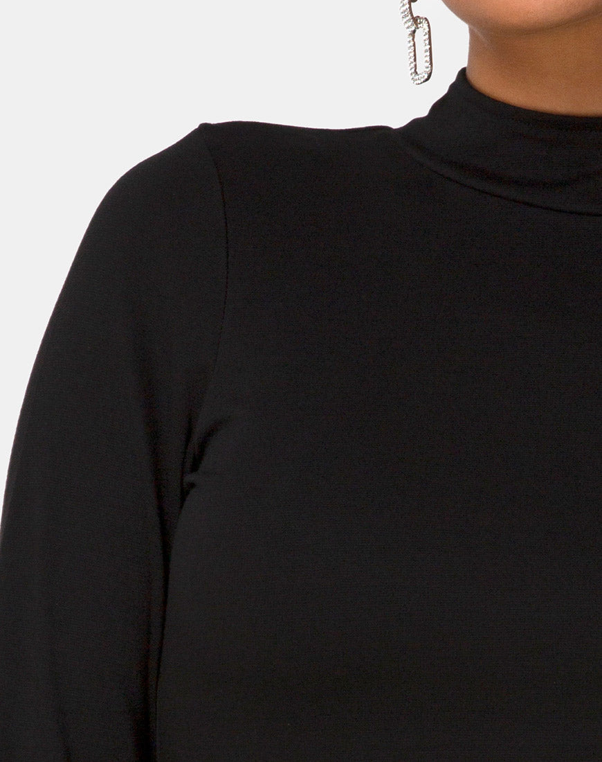 Image of Sellio Dress in Heavy Lycra Black