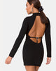 Image of Sellio Dress in Heavy Lycra Black