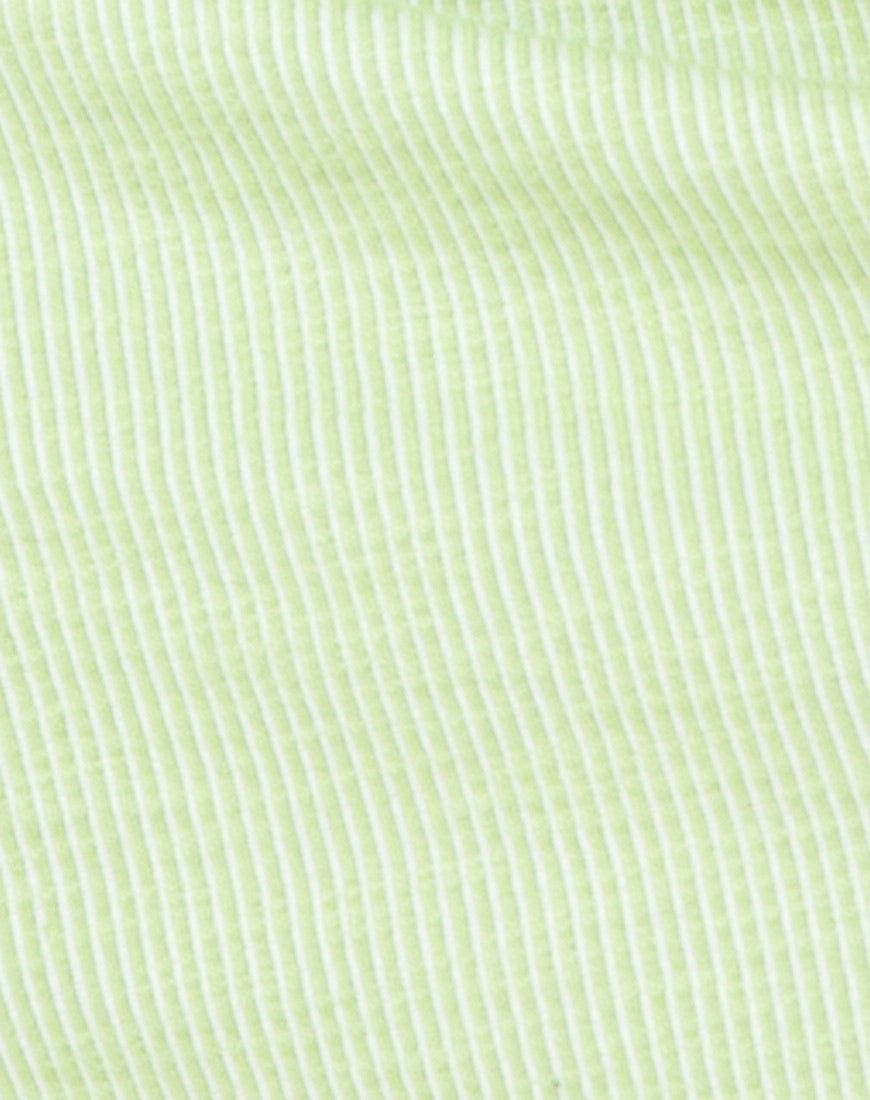 Image of Senja Bodycon Dress in Rib Pastel Lime