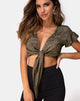 Image of Shae Crop Top in Satin Rose Silver Grey
