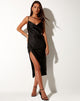 Image of Shantique Midi Dress in Satin Black