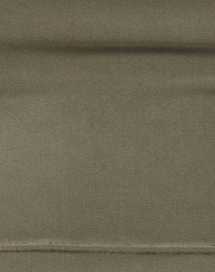Image of Shim Cutout Crop Top in Khaki