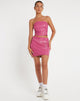 image of Ima Mini Skirt in PU Hot Pink