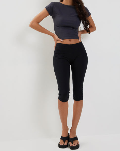 Black capri work shop pants