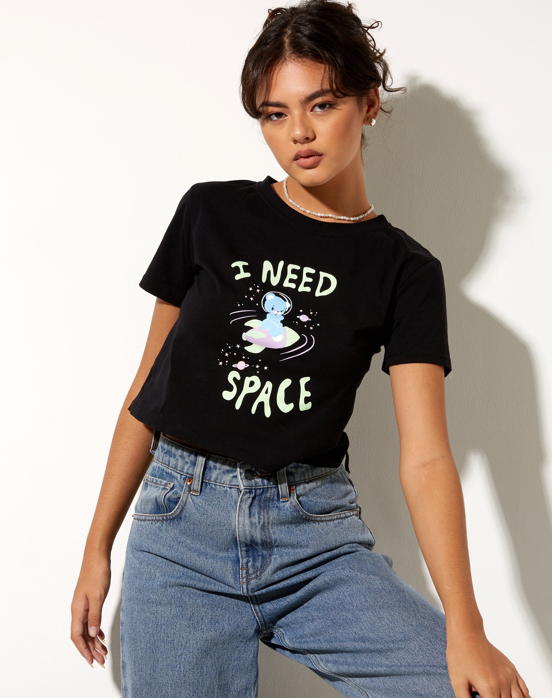 Image of Shrunk Tee in Black I Need Space