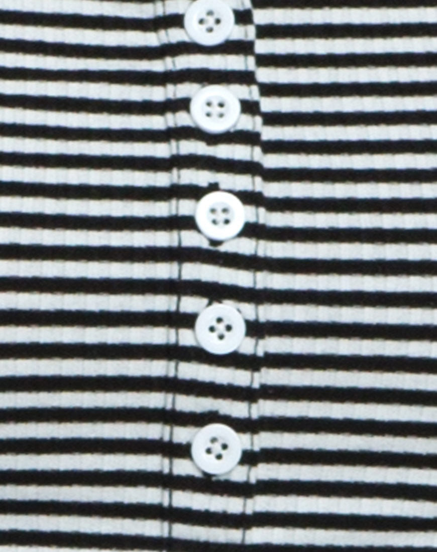 Image of Sierra Dress in Humbug Rib Black White