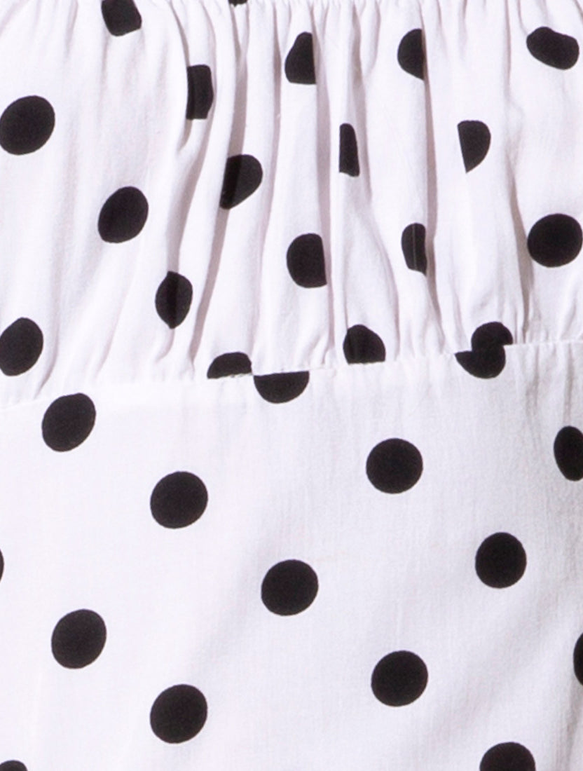 Square Neck Polka Dot Mini Dress | Varie – motelrocks.com