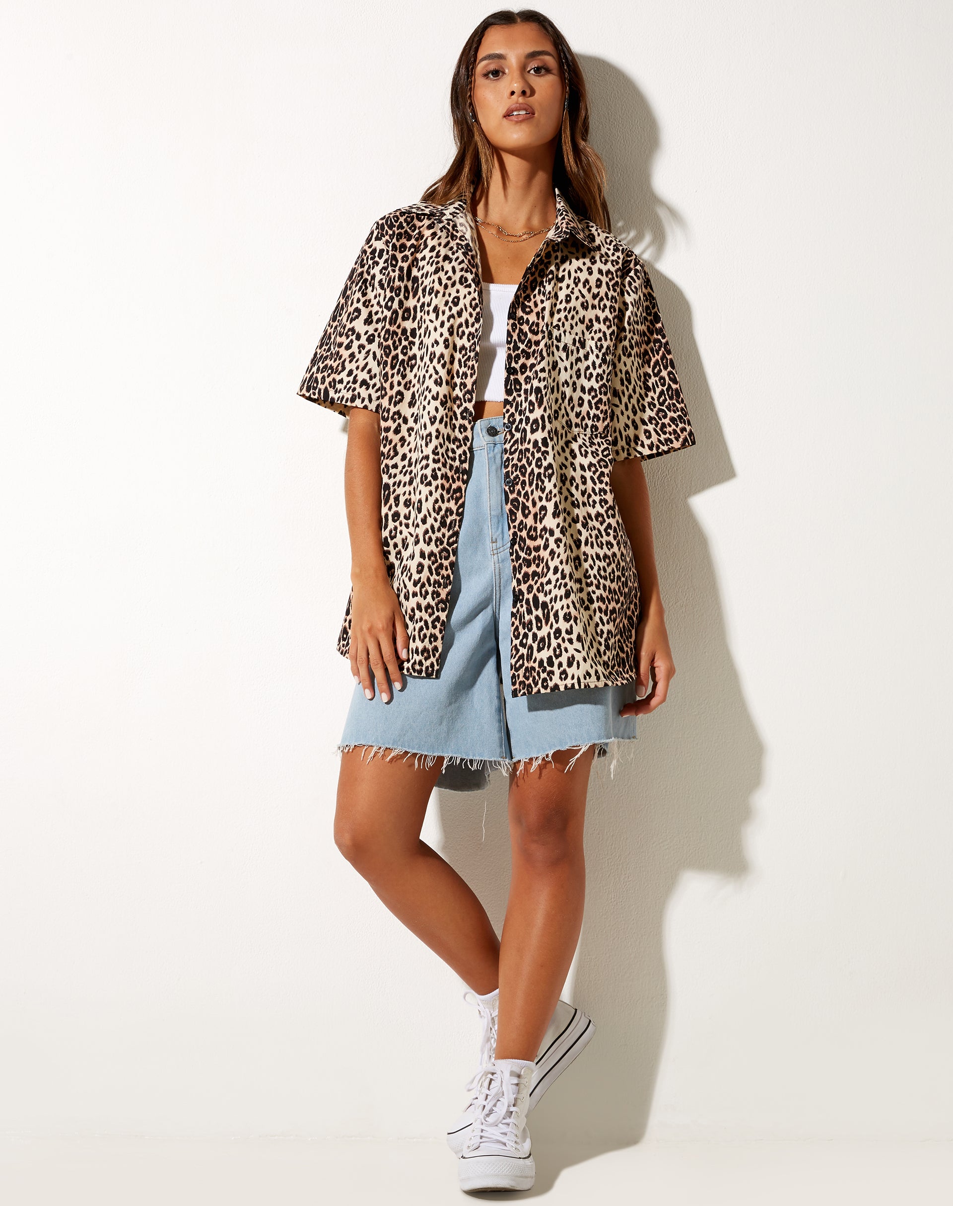 Image of Smith Short Sleeve Shirt in True Leopard