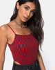 Image of Solemo Bodice in Mini Stripe Red and Black