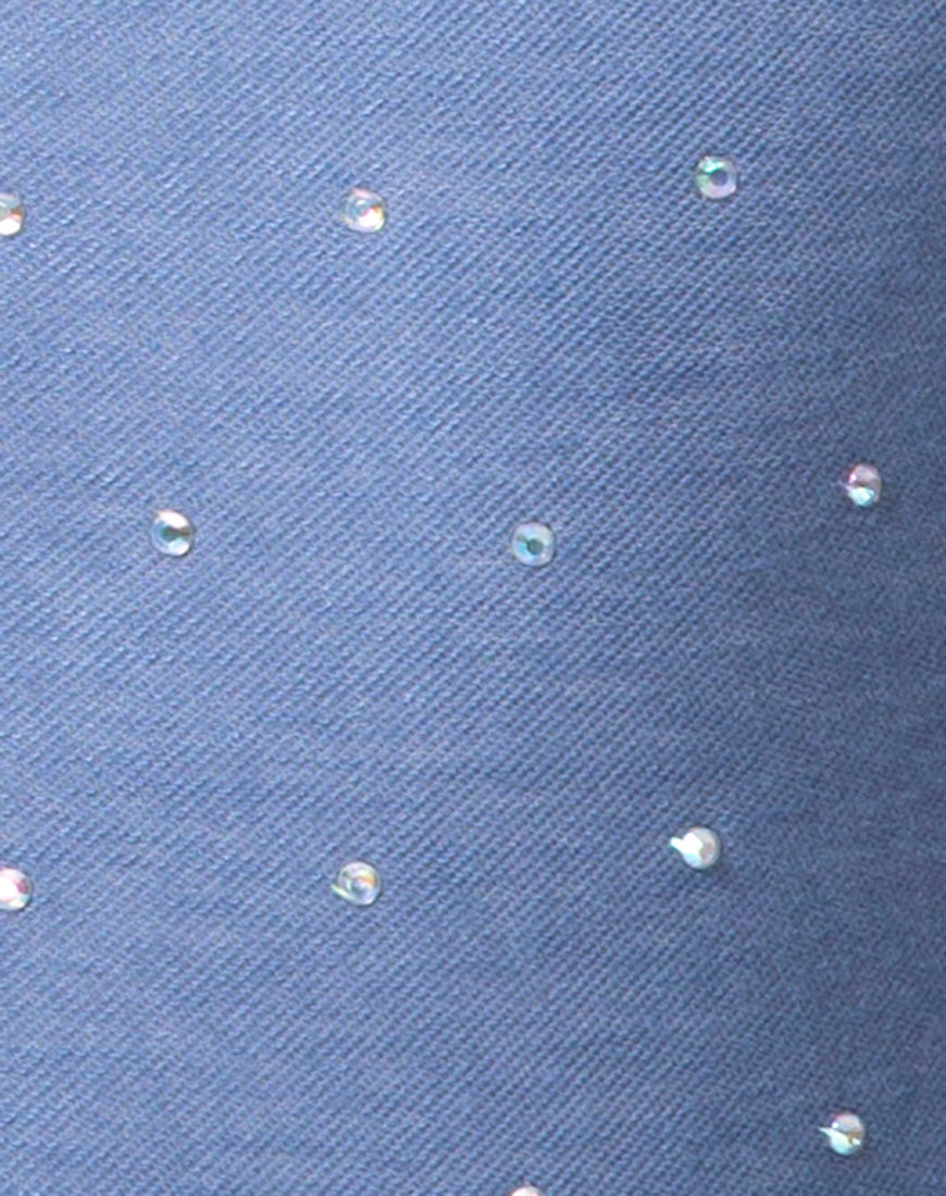 Image of Solemo Bodice in Blue Denim Hot Fix