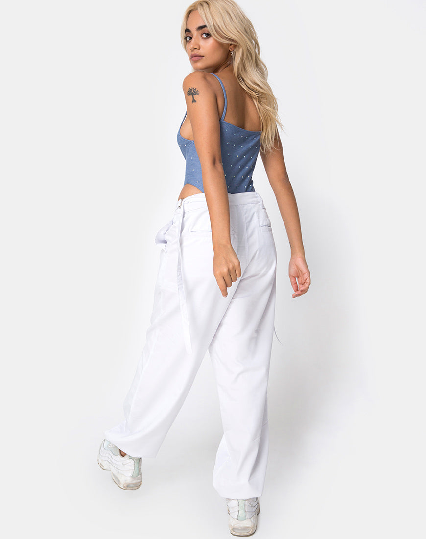 Image of Solemo Bodice in Blue Denim Hot Fix