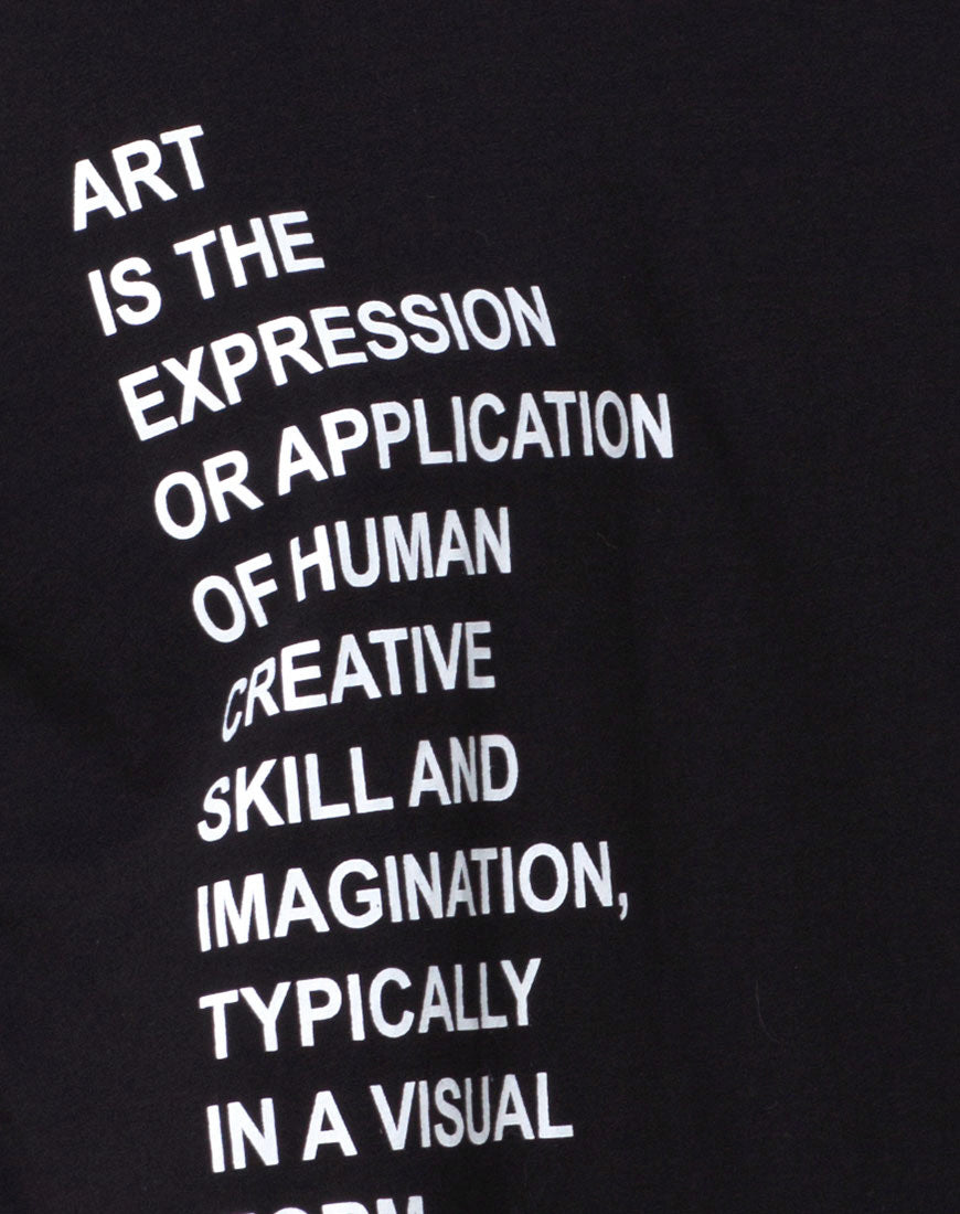 Image of Step Hem Art Expression Oversized T-Shirt Dress