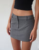 Image of Sukra Mini Tailored Skirt in Charcoal