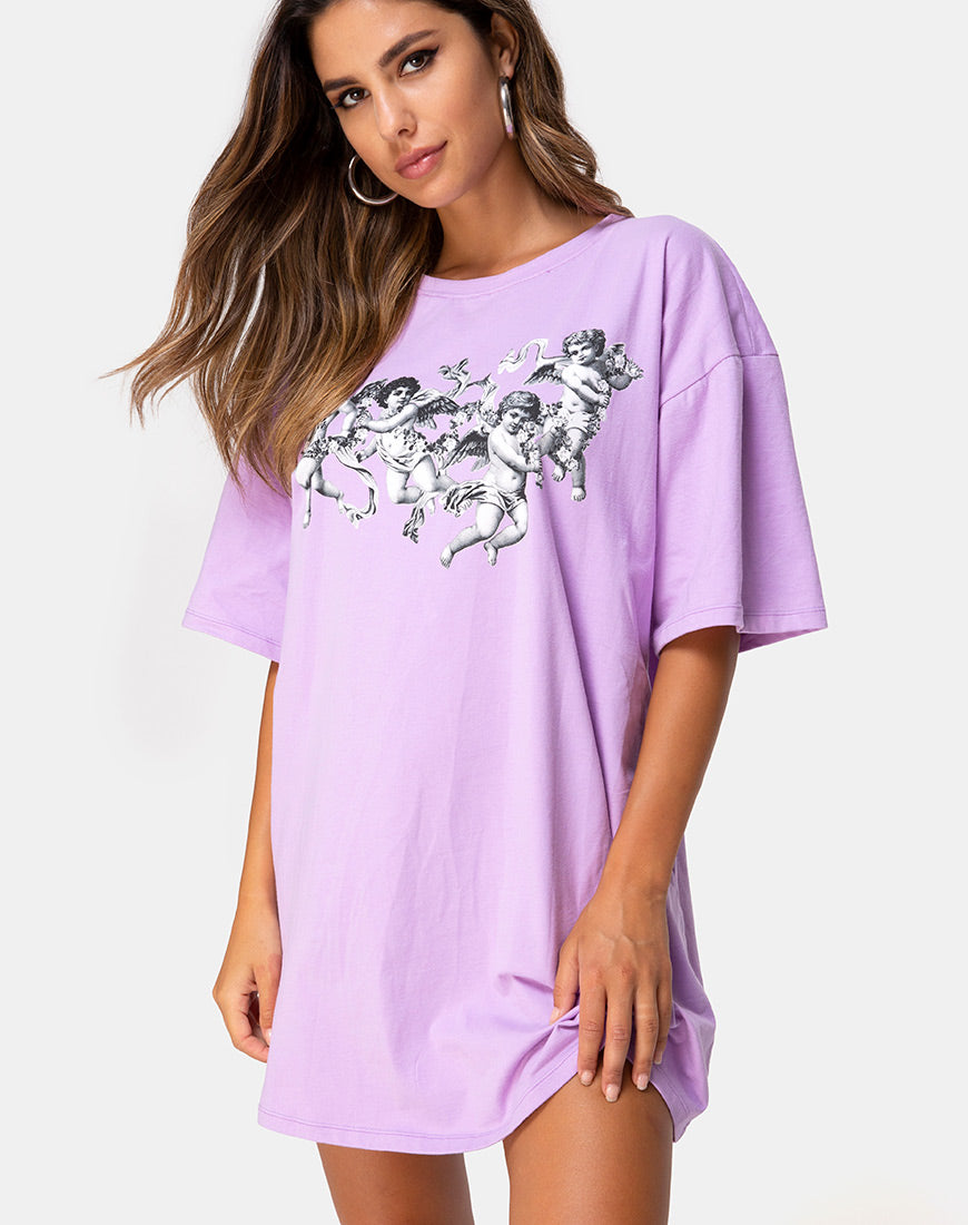 Image of Sunny Kiss Tee in Lilac Cherub