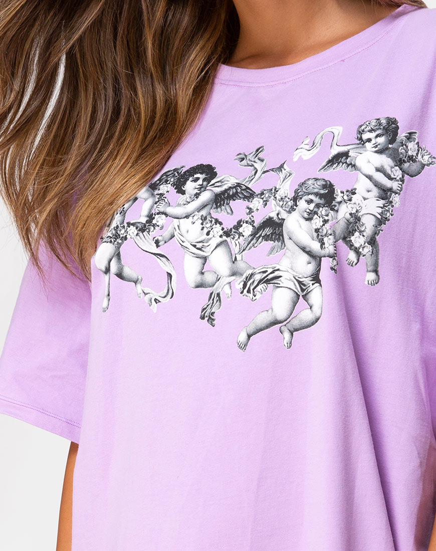 Image of Sunny Kiss Tee in Lilac Cherub