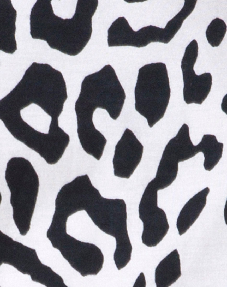 Image of Sunny Kiss Tee in Mono Animal Grey and White