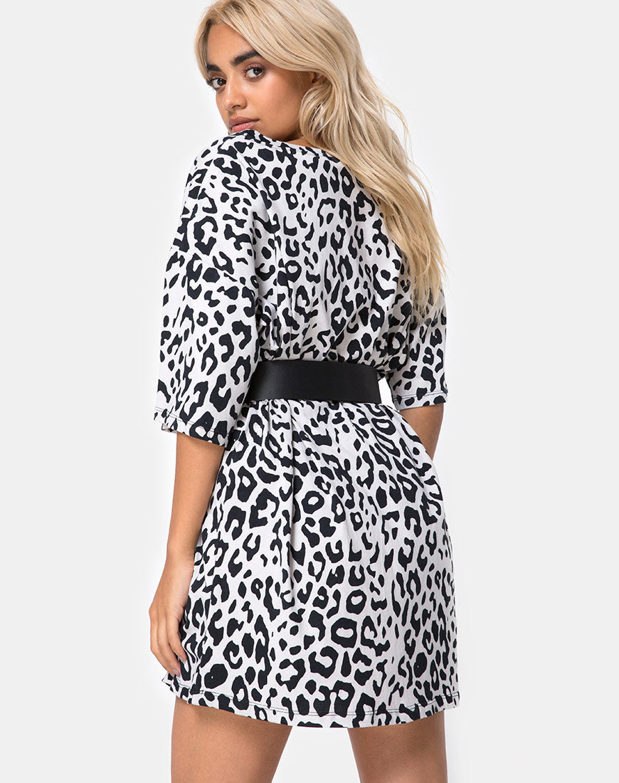 Image of Sunny Kiss Tee in Mono Animal Grey and White