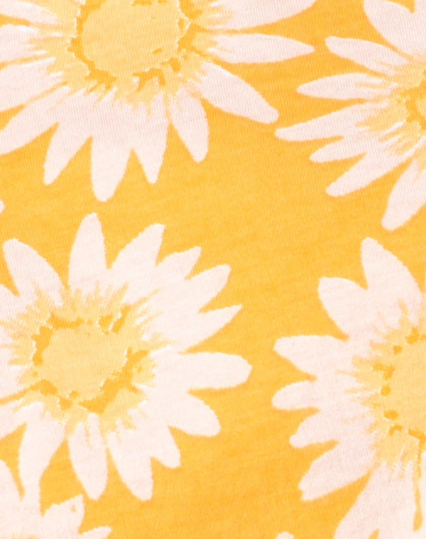 Image of Super Crop Tee in Sunkissed Floral Yellow