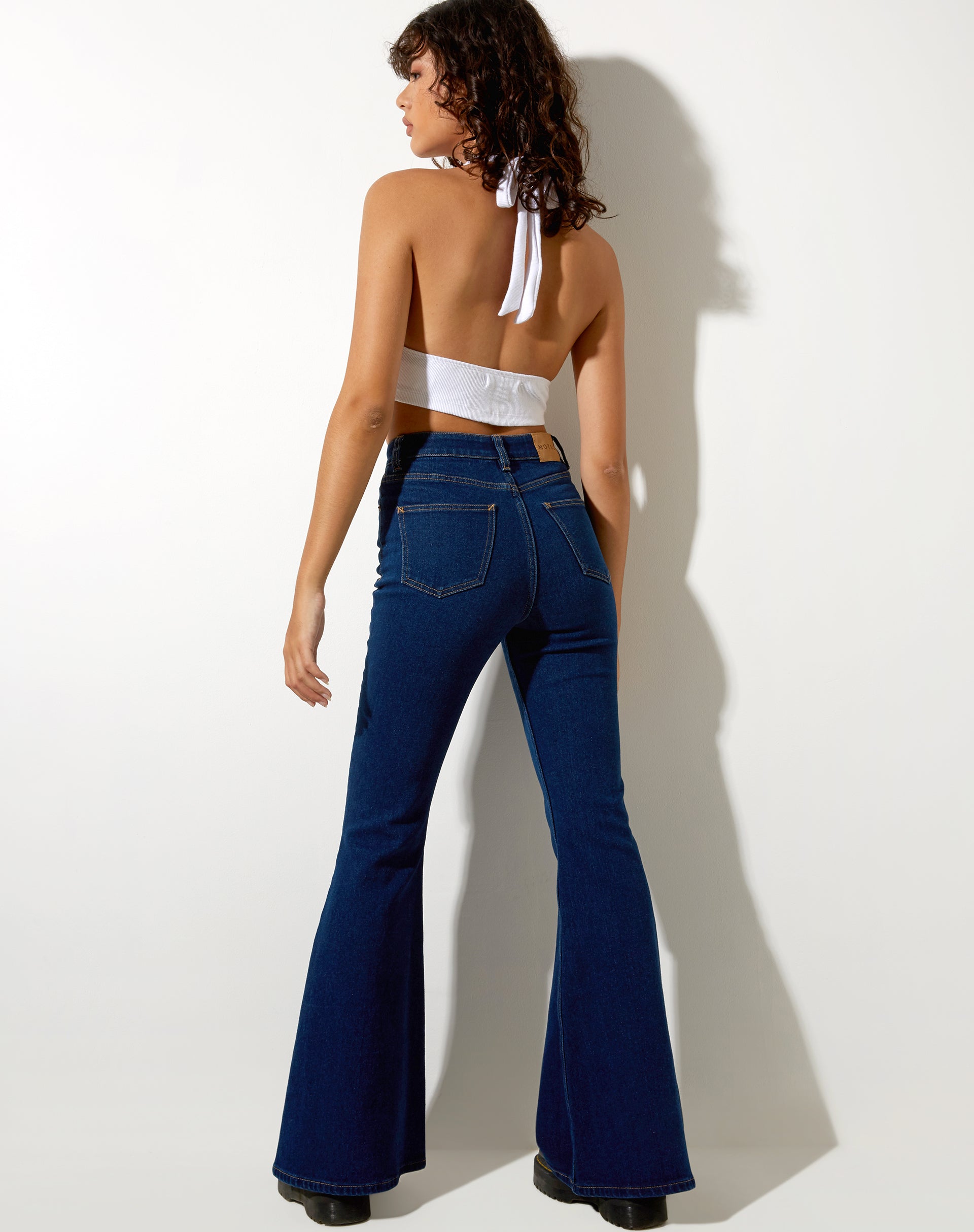 Denim super flare best sale jeans