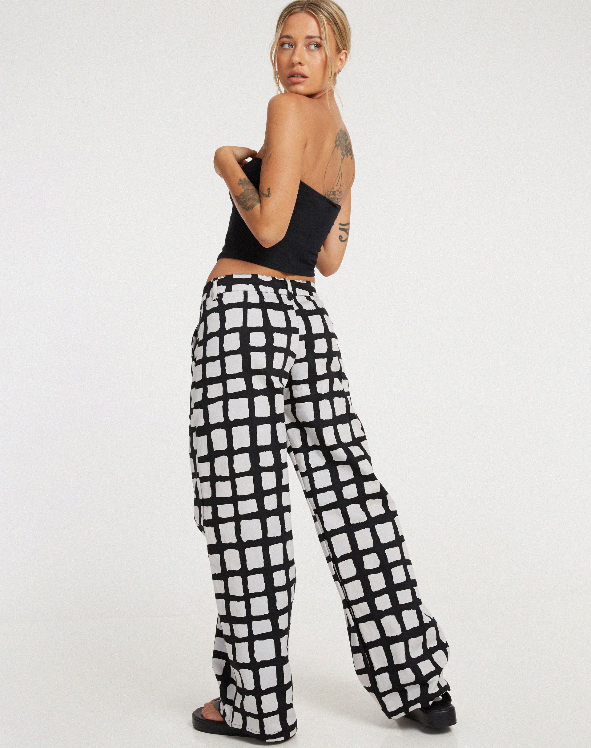 Checkered palazzo pants 2025