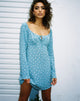 Image of Ilova Dress in Skater Polka Blue