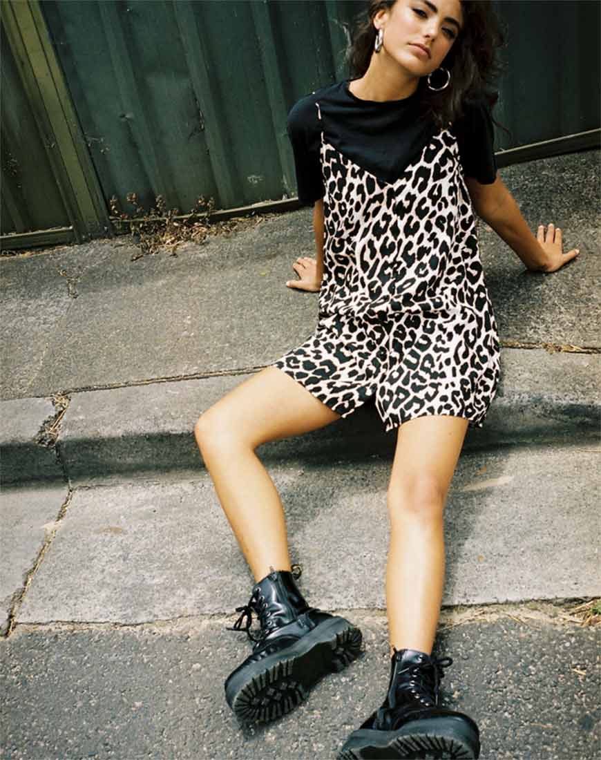 Image of Sanna Slip Dress in Oversize Jaguar