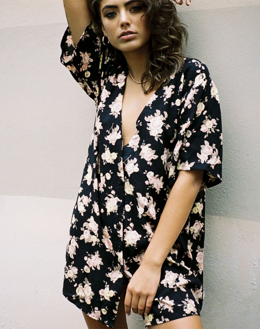 Image of Mirach Dress in Antique Rose Black