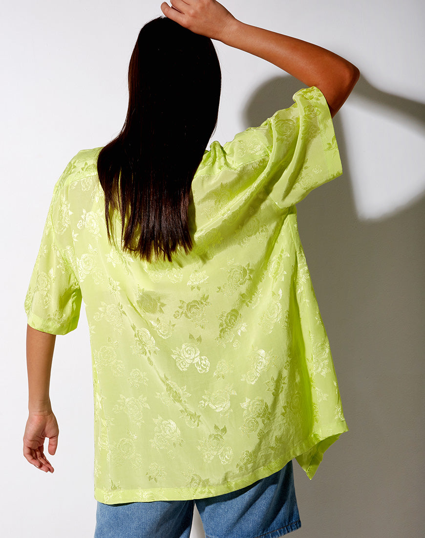 Image of Taelsa Shirt in Satin Rose Lime