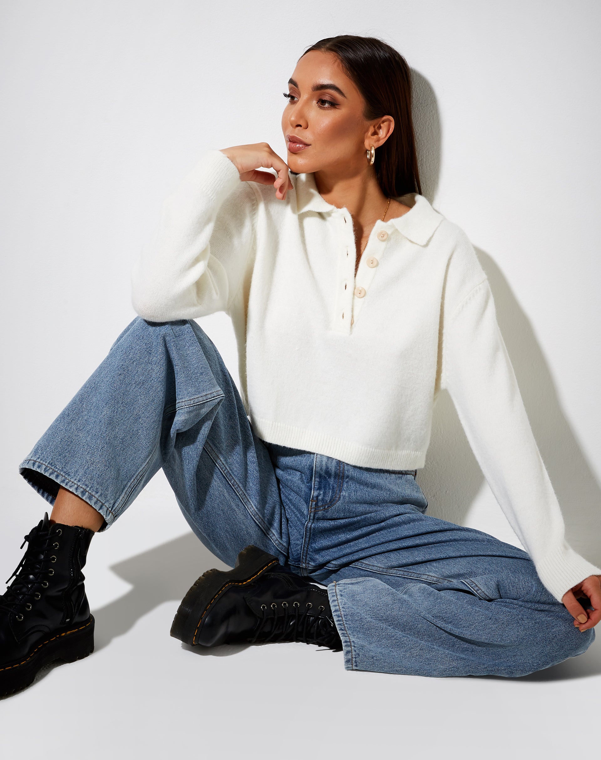 Image of Tallis Jumper in Knit Ivory