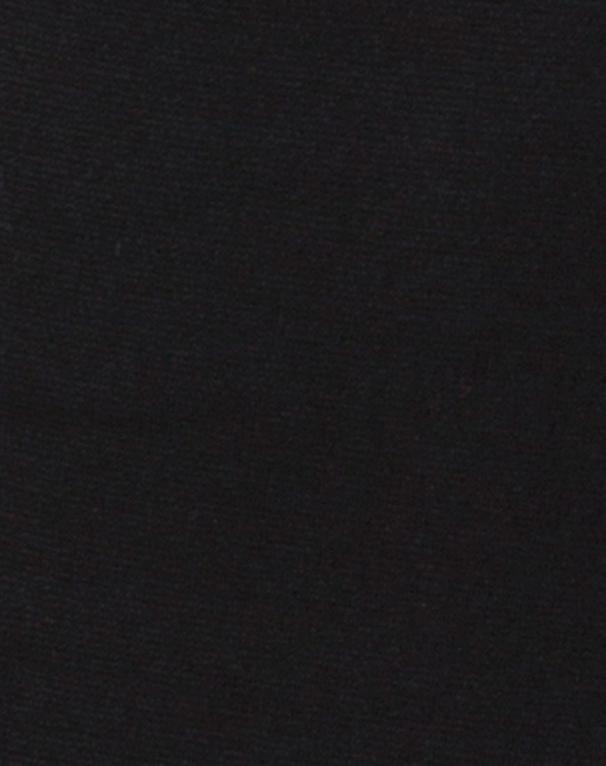 Image of Tashi Bodycon Dress in Black with Diamante Ring Black