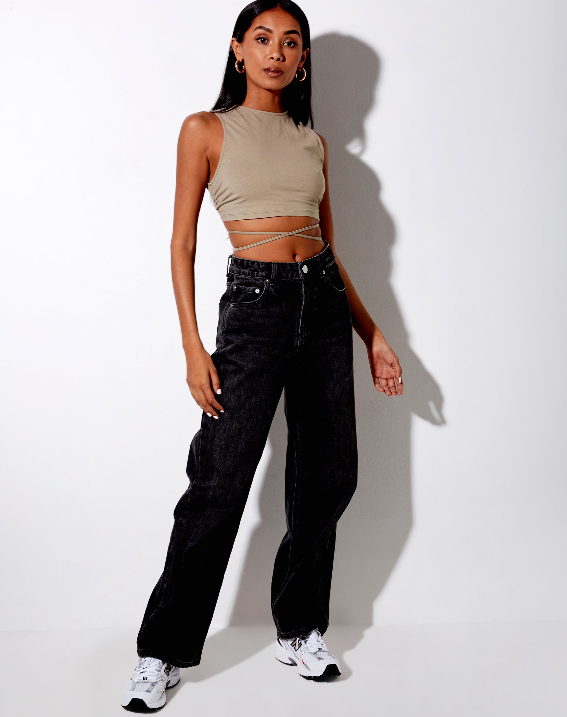 Image of Tasve Crop Top in Sage