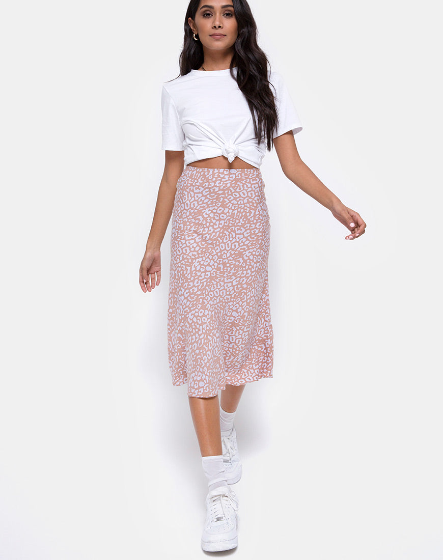 Image of Tauri Midi Skirt in Leopard Spot