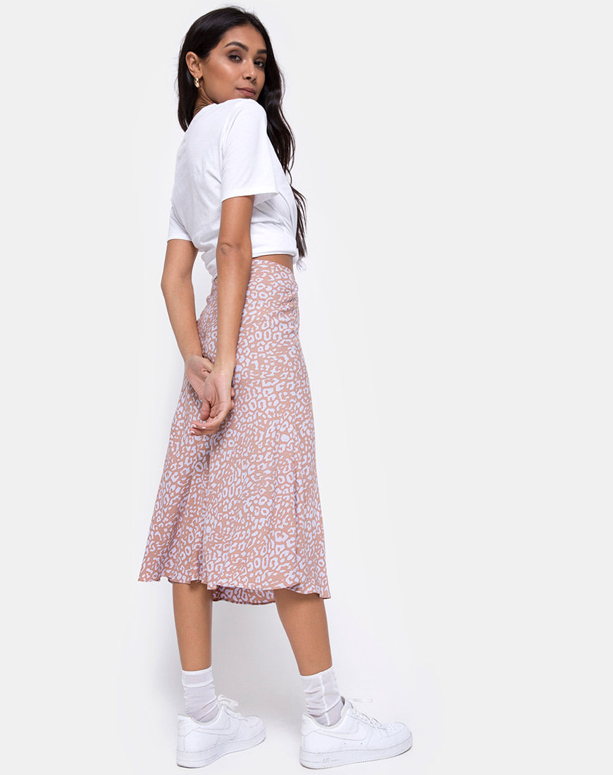 Image of Tauri Midi Skirt in Leopard Spot